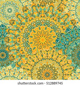 Vector mandala decor for your design with abstract ornament. Vector tribal business card. Oriental design Layout. Islam, Arabic, Indian, ottoman motifs. Ornamental doodle background.