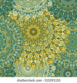 Vector mandala decor for your design with abstract ornament. Vector tribal business card. Oriental design Layout. Islam, Arabic, Indian, ottoman motifs. Ornamental doodle background.