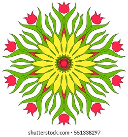 Vector mandala. Decor for your design, lace ornament, Oriental style, floral  pattern, isolated on white background. Circle lace ornament. idea for greeting cards, invitations, prints, textiles