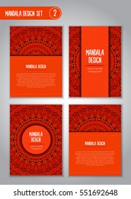Vector mandala decor for your design with abstract ornament. Vector tribal business card. Oriental design Layout. Islam, Arabic, Indian, ottoman motifs. Ornamental doodle background.