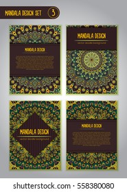 Vector mandala decor for your design with abstract ornament. Vector tribal business card. Oriental design Layout. Islam, Arabic, Indian, ottoman motifs. Ornamental doodle background.