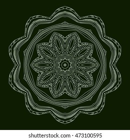Vector mandala, decorative round ornament
