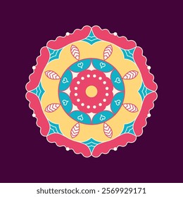Vector mandala design. Colorful mandala background. Decorative pattern mandala design