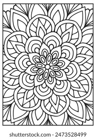 Vector mandala design, Illustration for cards, coloring pages, Round mandala for coloring on white background