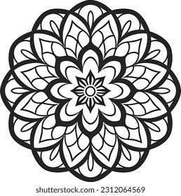 Diseño de mandala vectorial, ilustración mandala, colorido páginas vectorial