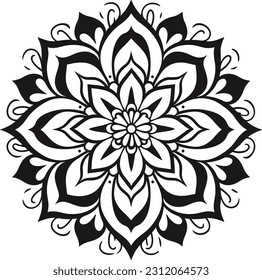 Vektor-Mandala-Design, Illustrationsmandala, Farbseiten, Vektorgrafik
