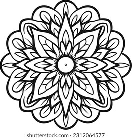 Vector mandala design, illustration mandala, coloring pages vector