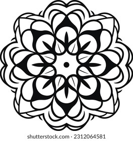Vector mandala design, illustration mandala, coloring pages vector