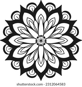 Vector mandala design, illustration mandala, coloring pages vector