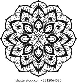 Vector mandala design, illustration mandala, coloring pages vector