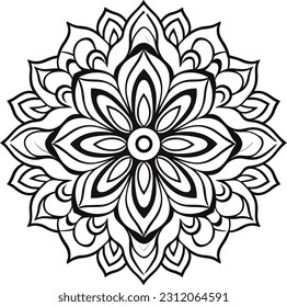 Vector mandala design, illustration mandala, coloring pages vector