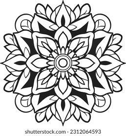 Vector mandala design, illustration mandala, coloring pages vector