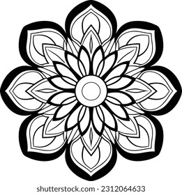 Diseño de mandala vectorial, ilustración mandala, colorido páginas vectorial