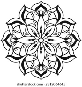 Vektor-Mandala-Design, Illustrationsmandala, Farbseiten, Vektorgrafik