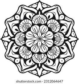 Vector mandala design, illustration mandala, coloring pages vector