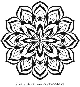 Vector mandala design, illustration mandala, coloring pages vector