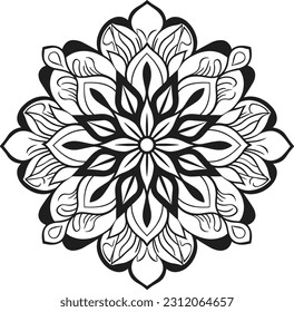 Diseño de mandala vectorial, ilustración mandala, colorido páginas vectorial