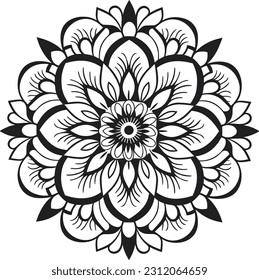 Vector mandala design, illustration mandala, coloring pages vector