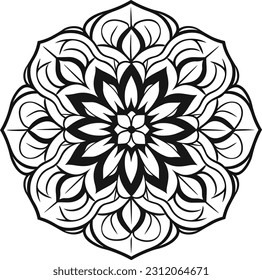 Vector mandala design, illustration mandala, coloring pages vector