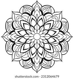 Diseño de mandala vectorial, ilustración mandala, colorido páginas vectorial