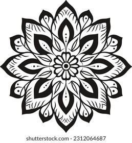 Diseño de mandala vectorial, ilustración mandala, colorido páginas vectorial