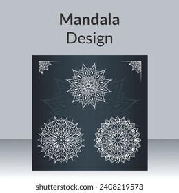 Vektor Mandala Design für Einladungskarte