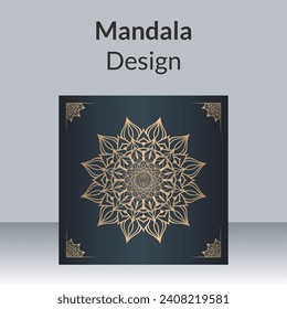 vector Mandala design for invitation card