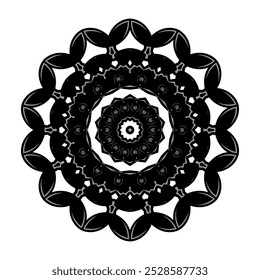 Vector mandala design , relaxing and easy mandala art for tattoo design isolated on white background.