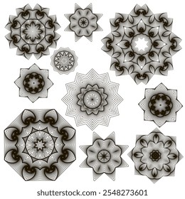 Vector mandala design , relaxing and easy mandala art for tattoo design isolated on white background.
