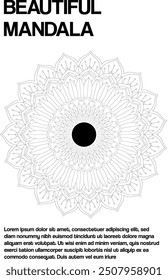 Vector Mandala Design Template Pattern Abstract, Social media post template