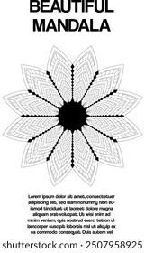 Vector Mandala Design Template Pattern Abstract, Social media post template