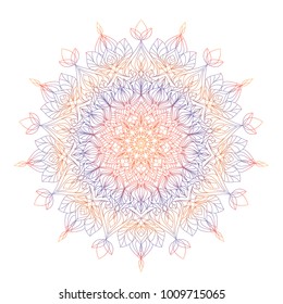 Vector mandala design. Vintage decorative elements. Oriental pattern.