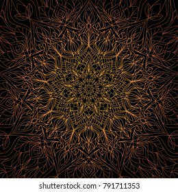 Vector mandala design. Vintage decorative elements. Oriental pattern. Emotional art.