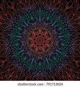 Vector mandala design. Vintage decorative elements. Oriental pattern. Emotional art.