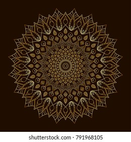 Vector mandala design. Vintage decorative elements. Oriental pattern.