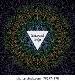 Vector mandala design. Vintage decorative elements. Oriental pattern.