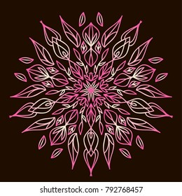 Vector mandala design. Vintage decorative elements. Oriental pattern. 