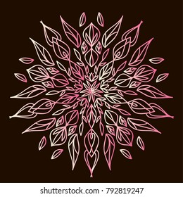 Vector mandala design. Vintage decorative elements. Oriental pattern. 