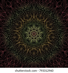 Vector mandala design. Vintage decorative elements. Oriental pattern.