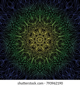 Vector mandala design. Vintage decorative elements. Oriental pattern.