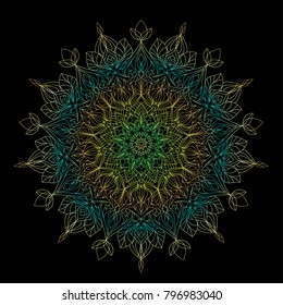 Vector mandala design. Vintage decorative elements. Oriental pattern.