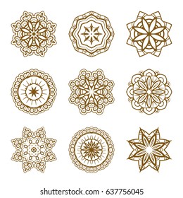 Vector mandala elements set for your design.