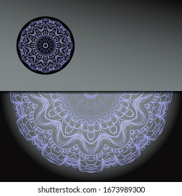 Fondo floral vectorial mandala para la tarjeta de invitación de bienvenida, elemento de diseño. Colocar texto. 