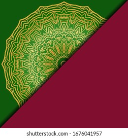 Vektorillustration mandala floraler Hintergrund für Grußkarte, Design-Element. Platz für Text. 