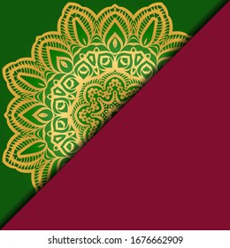 Vektorillustration mandala floraler Hintergrund für Grußkarte, Design-Element. Platz für Text. 
