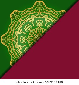 Vektorillustration mandala floraler Hintergrund für Grußkarte, Design-Element. Platz für Text. 