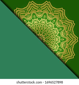 Vektorillustration mandala floraler Hintergrund für Grußkarte, Design-Element. Platz für Text. 