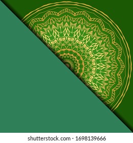 Vector mandala floral background for greeting invitation card, design element. Place for text. 