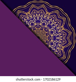 Vektorillustration mandala floraler Hintergrund für Grußkarte, Design-Element. Platz für Text. 