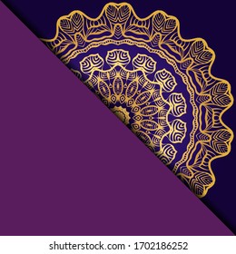 Fondo floral vectorial mandala para la tarjeta de invitación de bienvenida, elemento de diseño. Colocar texto. 